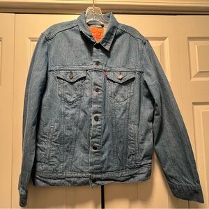 Unisex Levi Strauss & Co. Sz L Blue Denim Jean Trucker Button Jacket WPL-423